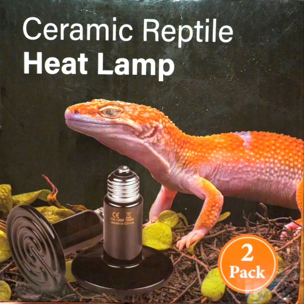 Reptile Heat Pad, Lamp and Juvenile Iguana Food Set